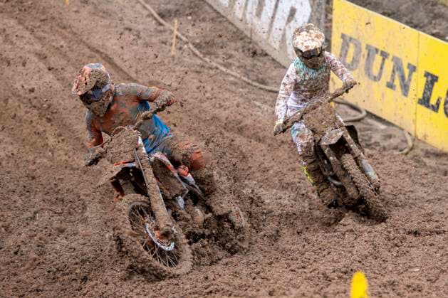 MXGP of Teutschenthal 2026 Teutschenthal, Deutschland 31. Mai 2026 Im Bild:v.li.Rossi Andrea KTM ITA FMI und Gaspari Alessandro KTM ITA FMI Teutschenthal Motocross Strecke Talkessel Sachsen-Anhalt Deutschland