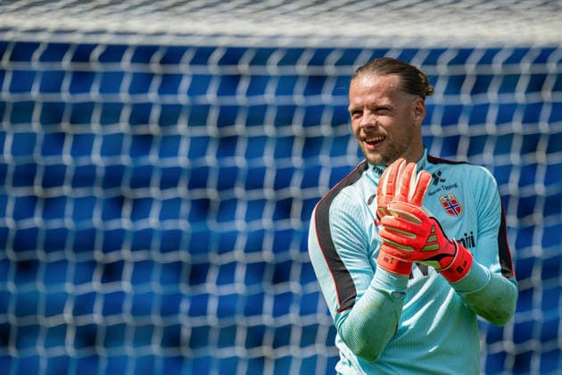 260531 Goalkeeper orjan Haskjold Nyland of the Norwegian national football team during a training session on May 31, 2026 in Oslo. Photo: Vegard Grott BILDBYRAN kod VG VG0931 bbeng fotball football soccer fotboll FIFA World Cup, WM, Weltmeisterschaft, Fussball vm fotball-vm norge norway trening träning training practice precamp pre-camp Copyright: VEGARDxGRoTT BB260531VG014