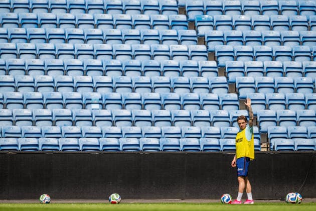 260531 Patrick Berg of the Norwegian national football team during a training session on May 31, 2026 in Oslo. Photo: Vegard Grott BILDBYRAN kod VG VG0931 bbeng fotball football soccer fotboll FIFA World Cup, WM, Weltmeisterschaft, Fussball vm fotball-vm norge norway trening träning training practice precamp pre-camp Copyright: VEGARDxGRoTT BB260531VG021