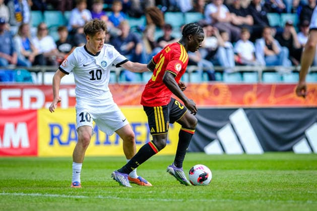 UEFA Under-17 European Championship, EM, Europameisterschaft Estonia 2026 Yhanis Onehese in action during the UEFA Under-17 European Championship Group-A match between Belgium U-17 vs Estonia U-17 national teams, Tallinn Estonia 31.05.2026 Tallinn A Le Coq Arena Estonia Copyright: xMaurixLevandix