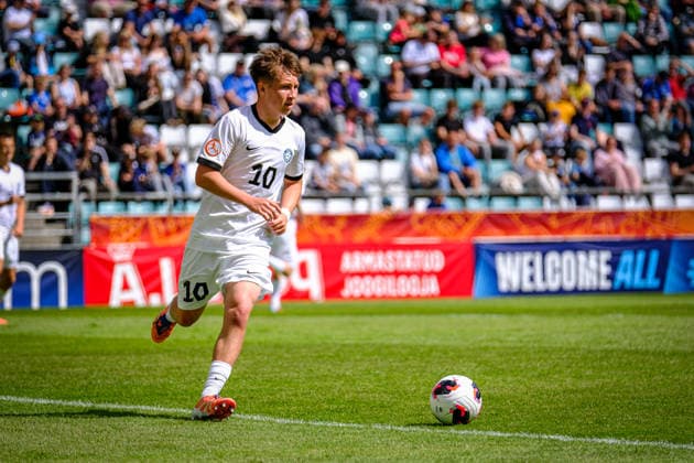 UEFA Under-17 European Championship, EM, Europameisterschaft Estonia 2026 Robert Mihhalevski in action during the UEFA Under-17 European Championship Group-A match between Belgium U-17 vs Estonia U-17 national teams, Tallinn Estonia 31.05.2026 Tallinn A Le Coq Arena Estonia Copyright: xMaurixLevandix