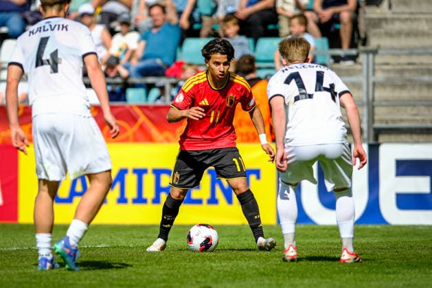 UEFA Under-17 European Championship, EM, Europameisterschaft Estonia 2026 Kiyan Achahbar in action during the UEFA Under-17 European Championship Group-A match between Belgium U-17 vs Estonia U-17 national teams, Tallinn Estonia 31.05.2026 Tallinn A Le Coq Arena Estonia Copyright: xMaurixLevandix