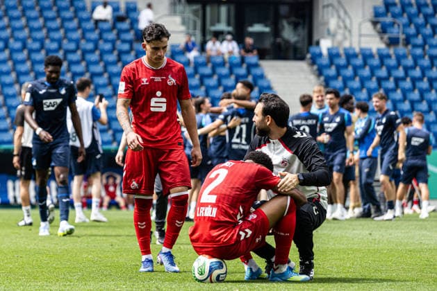 U19-DFB-Nachwuchsliga A, 2025 2026, Finale: TSG Hoffenheim U19 - 1. FC Köln U19; 31.05.2026 Spieler des1. FC Köln U19 traurig nach dem Spiel. David Fürst (1. FC Köln U19, 2), Jason Manuel Ponente Ramirez (1. FC Köln U19, 7) U19-DFB-Nachwuchsliga A, 2025 2026, Finale: TSG Hoffenheim U19 - 1. FC Köln U19; PreZero Arena, Sinsheim; 31.05.2026 DFB regulations prohibit any use of photographs as image sequences and or quasi video. Copyright: xBEAUTIFULxSPORTS Buriakovx