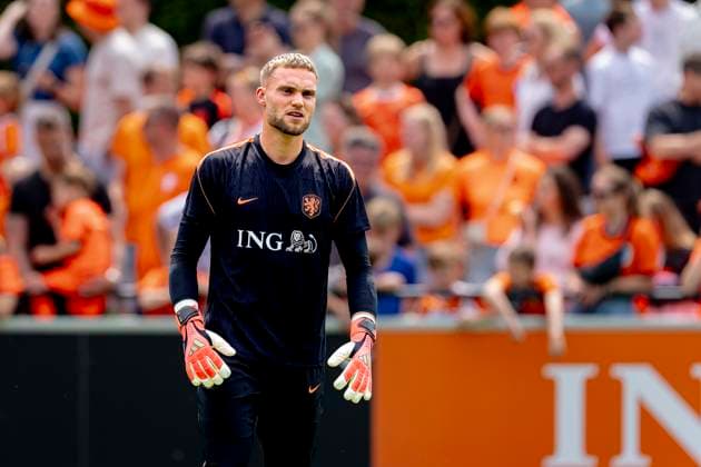 ZEIST - Netherlands goalkeeper Bart Verbruggen during Dutch national team, Nationalteam training at the KNVB Campus on May 31, 2026 in Zeist, the Netherlands. (Photo by DeFodi Images) -