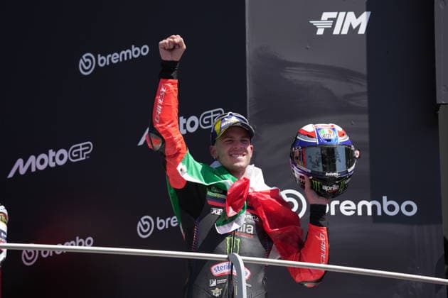 31.05.2026, Autodromo Internazionale del Mugello, Mugello, MotoGP Grosser Preis von Italien 2026 ,im Bild Sieger Marco Bezzecchi (ITA), Aprilia Racing (Photo by Hasan Bratic DeFodi Images) -
