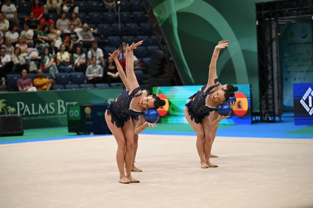 IPA85212825 - Group SPAIN Gold Medal 5 balls during European Championships in Rhythmic gymnastics, Rhythmische Sportgymnastik, RSG Gymnastics in Varna, Bulgaria, May 31 2026  Copyright: xFilippoxTomasi IPAxSportx xx 85212825
