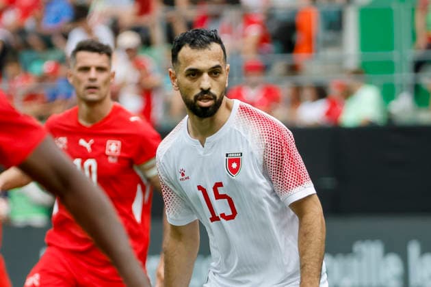 Ibrahim Sa deh (Jordanien, 15) , Schweiz, Fussball, Freundschaftsspiel, Schweiz vs. Jordanien, 31.05.2026, St. Gallen Kybunpark Hessen Schweiz Copyright: xGrantxHubbsx