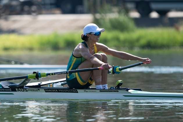 Seville, Spain. 30 May 2026. Rower Tara Rigney (Australia) during the W1x Women s Single Sculls Semifinal 1 Race at the World Rowing Cup 1 2026 at CEAR La Cartuja. Seville Spain Copyright: xDavidxSarmientox xVWPicsx DSG-0868