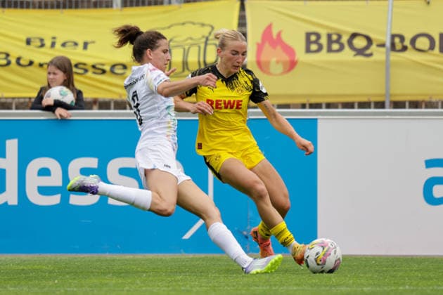 31.05.2026, xgrfx, Fussball Frauen Regionalliga West, Borussia Dortmund - Vorwärts Spoho Köln v.l. Ann-Sophe Vogel (Borussia Dortmund) (DFL DFB REGULATIONS PROHIBIT ANY USE OF PHOTOGRAPHS as IMAGE SEQUENCES and or QUASI-VIDEO) Stadion Rote Erde