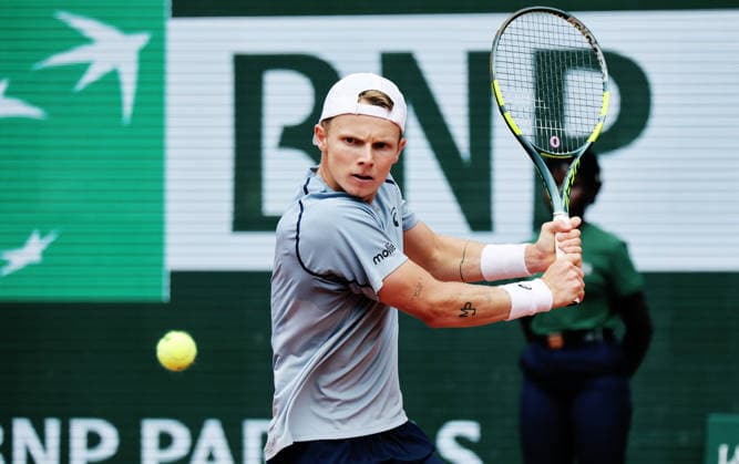TENNIS - French Open 2026 PARIS,FRANCE,31.MAY.26 - TENNIS - ATP, Tennis Herren World Tour, French Open, Roland Garros, Grand Slam. Image shows Jesper de Jong (NED).  GEPAxpictures xMatthiasxHauer