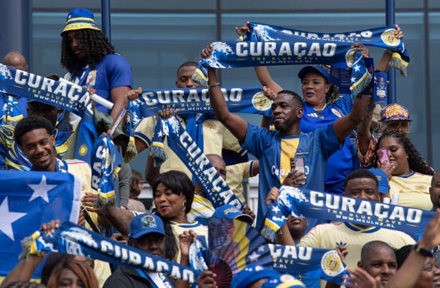 Scotland v Curacao - International Friendly, Länderspiel, Nationalmannschaft GLASGOW, SCOTLAND - MAY 30: Curacao fans before the international friendly match between Scotland and Curacao at Hampden Park on May 30, 2026 in Glasgow, United Kingdom. Glasgow Hampden Park Scotland United Kingdom Copyright: xVisionhausx 776491304