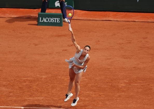 May 31, 2026, Paris, Ile De France, France: MARTA KOSTYUK of Ukraine during the match against I. Swiatek of Poland in the fourth round of tennis tournament Roland Garros, Paris, France. Kostyuk won 7:5, 6:1. Tennis, Roland Garros 2026 - Marta Kostyuk 7:5, 6:1  - ZUMAc278 20260531_zsp_c278_018 Copyright: xMarcinxCholewinskix