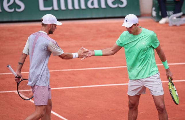 Petr Nouza, Neil Oberleitner (Grau), Herren Doppel, Men s Doubles Tennis - French Open 2026 - Roland Garros - Paris - - France - 31 May 2026. Copyright: xJuergenxHasenkopfx