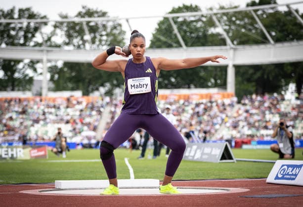 Goldenes Oval; Dresden, 31.05.2026 Yemisi Mabry (GER Germany) im Kugelstoßen der Frauen; Leichtathletik-Meeting Goldenes Oval am 31.05.2026 im Heinz-Steyer-Stadion in Dresden (Sachsen). Copyright: xBEAUTIFULxSPORTS R.xSchmittx