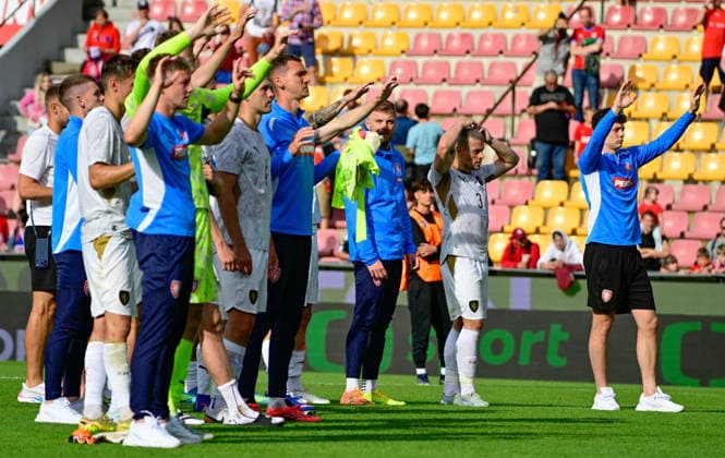 Czech players after the Czech Republic vs Kosovo soccer friendly match, in Prague, Czech Republic, May 31, 2026. (CTKxPhoto RomanxVondrous) CTKPhotoP2026053104477  CTKPhotoP2026053104477