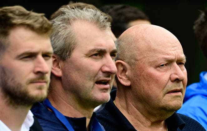 From right Czech coach Miroslav Koubek and his assistant during the Czech Republic vs Kosovo soccer friendly match, in Prague, Czech Republic, May 31, 2026. (CTKxPhoto RomanxVondrous) CTKPhotoP2026053104624  CTKPhotoP2026053104624