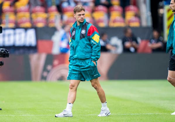 Einzelbild, Single image: Joshua Kimmich (Deutschland, 6) Deutschland - Finnland, Fussball, Länderspiel WM Testspiel, MEWA Arena Mainz, 31.05.2026 WICHTIGER HINWEIS: Gemäß den Vorgaben der DFL Deutsche Fußball Liga bzw. des DFB Deutscher Fußball-Bund ist es untersagt, in dem Stadion und oder vom Spiel angefertigte Fotoaufnahmen in Form von Sequenzbildern und oder videoähnlichen Fotostrecken zu verwerten bzw. verwerten zu lassen. Copyright: HMBxMedia xMarcoxBader