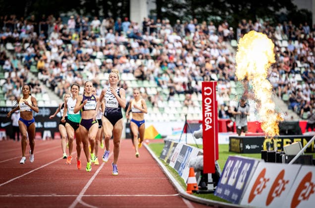 Goldenes Oval; Dresden, 31.05.2026 Kurz vor dem Ziel: Smilla Kolbe (GER Germany) gewinnt das 800m-Rennen der Frauen; Leichtathletik-Meeting Goldenes Oval am 31.05.2026 im Heinz-Steyer-Stadion in Dresden (Sachsen). Copyright: xBEAUTIFULxSPORTS R.xSchmittx