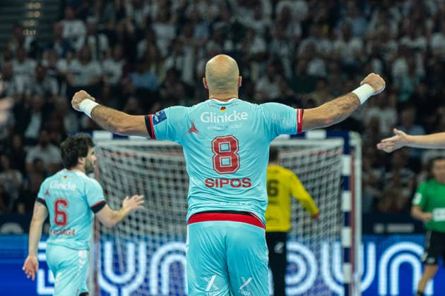 during the handball final of the Winamax EHF Finals 2026 between THW Kiel and MT Melsungen at Barclays Arena on May 31, 2026 in Hamburg, Germany. -