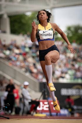DRESDEN , GERMANY - MAY 31: Malaika Mihambo (GER Germany) competes in the long jump during the Golden Oval Continental Tour Silver meeting on May 31, 2026 at Heinz-Steyer-Stadion in Dresden, Saxony, Germany. Saxony Germany Copyright: xAxelxKohringx