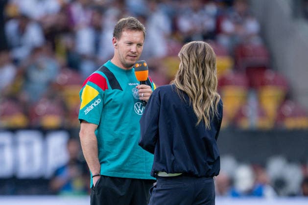 31.05.2026, Fussball Freundschafts-Länderspiele 3.Spieltag, Deutschland - Finnland, in der Mewa-Arena Mainz, Trainer Julian Nagelsmann (Deutschland) beim TV Interview,