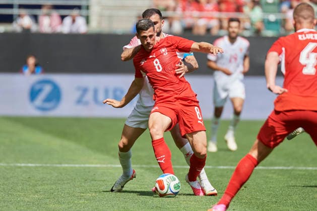 Fussball WM 2026 Vorbereitungsspiel Schweiz gegen Jordanien, St. Gallen, Schweiz St. Gallen, Schweiz. 31. Mai 2026. Remo Freuler beim WM 2026 Vorbereitungsspiel Schweiz gegen Jordanien in St. Gallen.