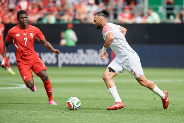 Fussball WM 2026 Vorbereitungsspiel Schweiz gegen Jordanien, St. Gallen, Schweiz St. Gallen, Schweiz. 31. Mai 2026. Yazan Al-Arab beim WM 2026 Vorbereitungsspiel Schweiz gegen Jordanien in St. Gallen.