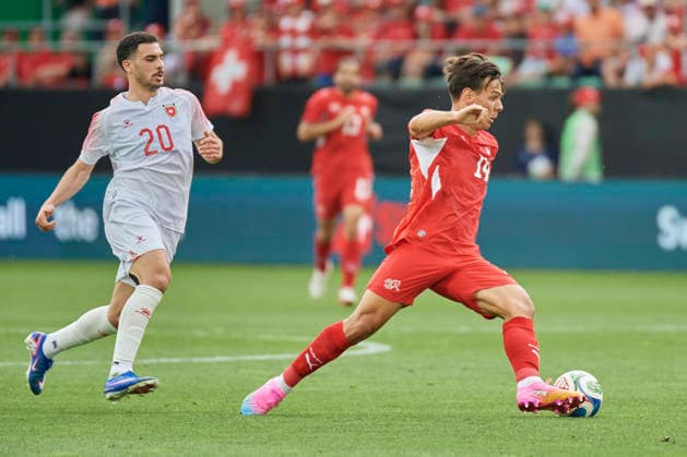 Fussball WM 2026 Vorbereitungsspiel Schweiz gegen Jordanien, St. Gallen, Schweiz St. Gallen, Schweiz. 31. Mai 2026. Ardon Jashari beim WM 2026 Vorbereitungsspiel Schweiz gegen Jordanien in St. Gallen.