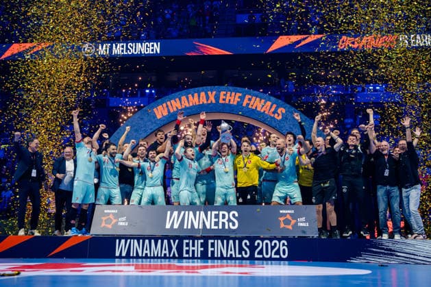 Hamburg, 31.05.2026, Handball, Herren, EHF European League Men 2025 26, Finale, THW Kiel - MT Melsungen Die Gewinner der EHF European League MT Melsungen