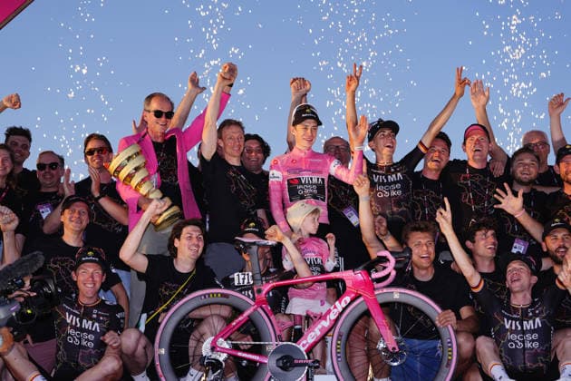 Denmark™s Jonas Vingegaard Hansen of Team Visma Lease A Bike pink jersey during Stage 21 of the Giro d™Italia from Rome to Rome, Italy. Monday May 31, 2026  Copyright: xFabioxFerrari LaPressex
