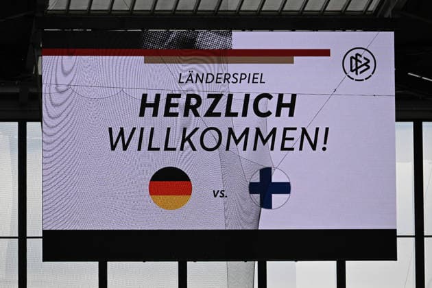 31.05.2026, xsltx, Fussball Länderspiel, Deutschland - Finnland v.l. Anzeigetafel (DFL DFB REGULATIONS PROHIBIT ANY USE OF PHOTOGRAPHS as IMAGE SEQUENCES and or QUASI-VIDEO) Mainz