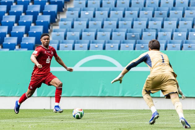 U19-DFB-Nachwuchsliga A, 2025 2026, Finale: TSG Hoffenheim U19 - 1. FC Köln U19; 31.05.2026 Jonathan Friemel (1. FC Köln U19, 3), Nico Biedermann (TSG 1899 Hoffenheim U19, 1) U19-DFB-Nachwuchsliga A, 2025 2026, Finale: TSG Hoffenheim U19 - 1. FC Köln U19; PreZero Arena, Sinsheim; 31.05.2026 DFB regulations prohibit any use of photographs as image sequences and or quasi video. Copyright: xBEAUTIFULxSPORTS Buriakovx