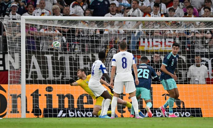 TOR zum 1:0 Deniz Undav GER (26) Torschuss Aktion Torchance DFB Laenderspiel Deutschland GER vs Finnland FIN Freundschaftsspiel Testspiel am 31.05.2026 DFL REGULATIONS PROHIBIT ANY USE OF PHOTOGRAPHS AS IMAGE SEQUENCES AND OR QUASI-VIDEO DFB Laenderspiel Deutschland GER vs Finnland FIN