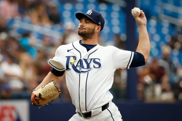 May 31, 2026, St. Petersburg, Florida, USA: Tampa Bay Rays pitcher Shane McClanahan (18) pitches to Los Angeles Angels shortstop Zach Neto (9) during the first inning at Tropicana Field on Sunday, May 31, 2026, in St. Petersburg. St. Petersburg USA - ZUMAs70_ 20260531_zan_s70_006 Copyright: xJeffereexWoox