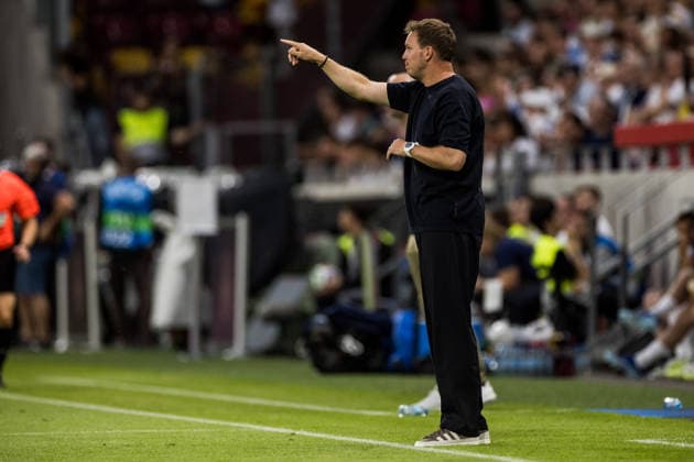 MAINZ, GERMANY - MAY 31: Julian Nagelsmann (Head Coach Germany) gestures during the International Friendly, Länderspiel, Nationalmannschaft match to prepare for FIFA World Cup, WM, Weltmeisterschaft, Fussball 2026 between Germany vs. Finland at MEWA Arena on May 31, 2026 in Mainz, Germany. Rhineland-Palatinate RLP Germany Copyright: xSteffiexWunderlx