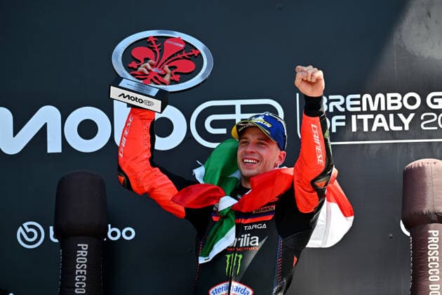 MOTO - MOTO GP - ITALY GRAND PRIX 2026 BEZZECCHI Marco (ita), Aprilia Racing, Aprilia RS-GP26, podium, portrait during the 2026 MotoGP Brembo Grand Prix of Italy, on the Mugello circuit, from May 29 to 31, in Italy - MugelloItaly  Copyright: xGIGIxSOLDANOx