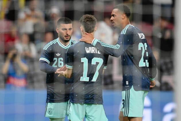 Fußball, Freundschaftsspiel, 20260531, Deutschland - Finnland. Im Bild Tor 2:0, v.l. Deniz UNDAV (Deutschland, 26), Torschütze Florian WIRTZ (Deutschland, 17), Felix NMECHA (Deutschland, 23). Mainz MEWA-Arena Rheinland-Pfalz Deutschland Copyright: Passion2Press MarkusxFischerx