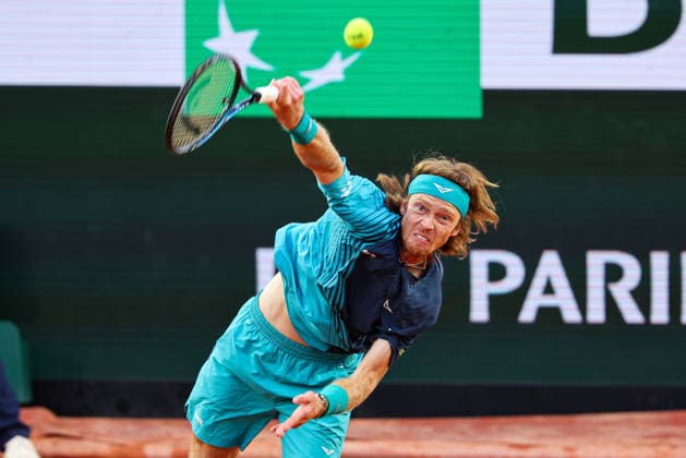 2026.05.31 Paryz Tenis French Open Roland Garros 2026 Jakub Mensik - Andrey Rublev N z Andrey Rublev Foto Pawel Andrachiewicz PressFocus 2026.05.31 Paris Tennis - French Open Roland Garros 2026 Jakub Mensik - Andrey Rublev Andrey Rublev Credit: Pawel Andrachiewicz PressFocus NEWSPIX.PL --- newspix.pl POLAND OUT! 