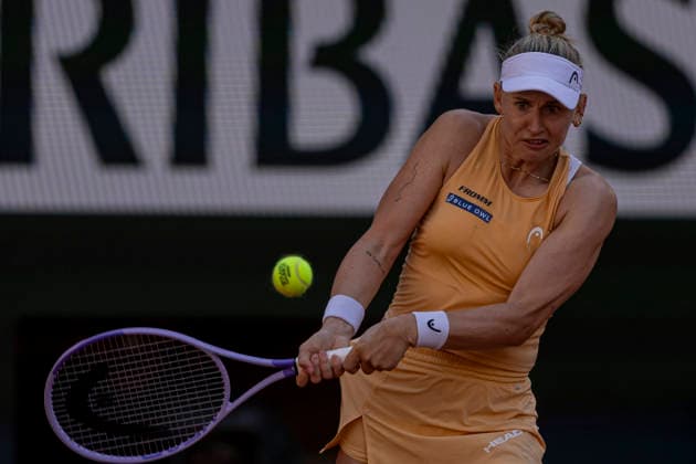 2026 French Open - Day Eight Jil Teichmann returns the ball against Mirra Andreeva during the Roland Garros Grand Slam Tournament on May 31, 2026, in Paris, France. Paris France  Copyright: xRobertxSzaniszlox originalFilename:szaniszlo-notitle260531_npRlS.jpg