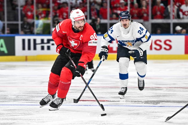 ZURICH, SWITZERLAND - MAY 31: Roman Josi of Switzerland chased by Hannes Bjorninen of Finland during the 2026 IIHF Ice hockey, Eishockey World Championship, WM, Weltmeisterschaft Switzerland Gold Medal game between Switzerland and Finland at Swiss Life Arena on May 31, 2026 in Zurich, Zurich. Zurich Swiss Life Arena Zurich Switzerland Copyright: xJustPictures.ch AndreaxBrancax jp-en-EuSpIm-JP7_ANB_SuiFin_31052026_9800