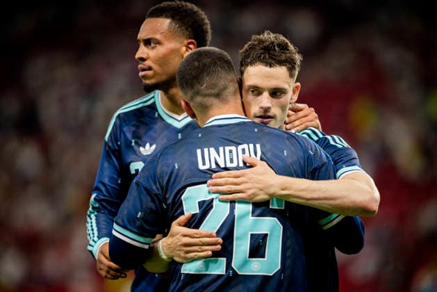 Mainz, Germany. 31st Mai 2026. Goal celebration: Deniz Undav (DFB), Felix Nmecha (DFB) Florian Wirtz (DFB) Germany - Finland Deutschland - Finnland 31.05.2026