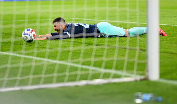 Jubel Deniz Undav (GER) nach seinem Tor zum 3:0, liegt auf dem Rasen und streckt die Zunge raus. Fussball Länderspiel, Deutschland (GER) - Finnland (FIN) am 31.05.2026 in Mainz Deutschland. Mewa Arena