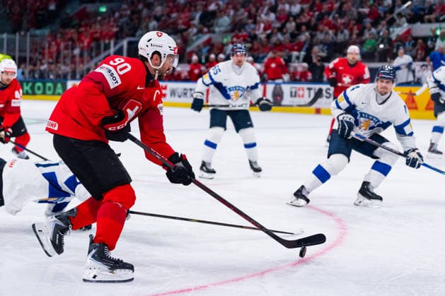 ZURICH, SWITZERLAND - MAY 31: Roman Josi (Switzerland, 90) during build-up play during the Gold Medal Game - Match 64 between Switzerland and Finland at the IIHF Ice hockey, Eishockey World Championship, WM, Weltmeisterschaft 2026, Swiss Life Arena on May 31, 2026 in Zurich, Switzerland. Zurich Switzerland Copyright: xTimoxSteinx