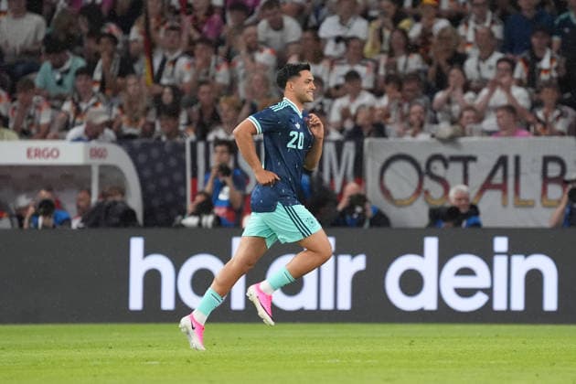 Nadiem Amiri (Deutschland Germany) freut sich über seine Einwechslung - Mainz 31.05.2026: Deutschland vs. Finnland, Freundschaftsspiel, WM-Vorbereitung, MEWA Arena Mainz