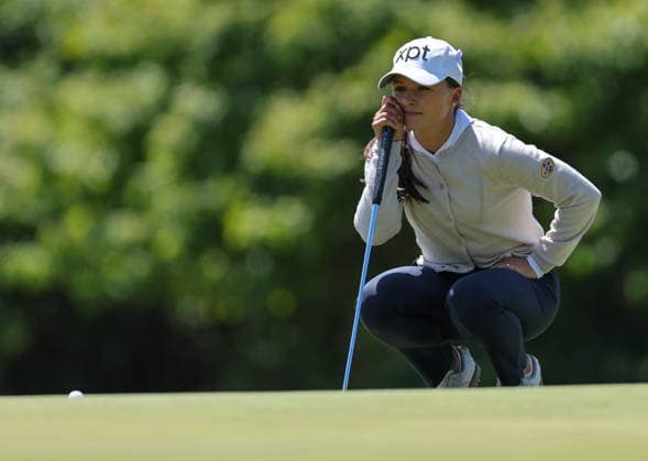 LPGA, Golf Damen 2026: ShopRite LPGA Classic Powered By Wakefern MAY 31 May 31, 2026: Aline Krauter of Germany eyes her putt on the 13th green during the final round at the ShopRite LPGA Classic Powered by Wakefern in Galloway, NJ. Mike Langish CSM (Credit Image: Ã‚Â Mike Langish Cal Media) (Credit Image: Â Mike Langish Cal Sport Media) Galloway New Jersey United States of America EDITORIAL USE ONLY Copyright: xx ZUMA-20260531_zma_c04_143.jpg MikexLangishx csmphotothree492376