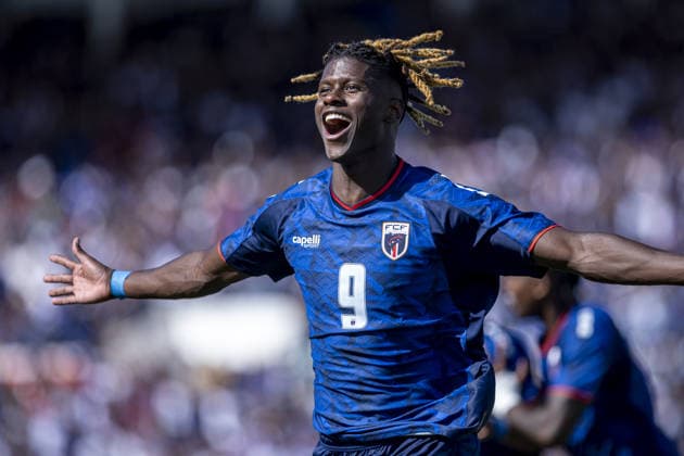 Gilson Tavares of Cabo Verde celebrates after scoring team s third goal during the International Friendly, Länderspiel, Nationalmannschaft match between Cabo Verde vs Serbia at Estádio do Restelo on May 31st,2026 (Photo by Joao Bravo Sports Press Photo)  Copyright: xJoaoxBravo SportsxPressxPhotox Sportspressphoto_SPR158431