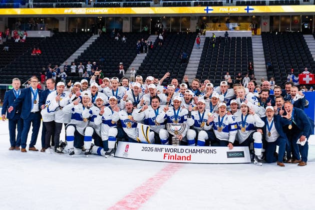 ZURICH, SWITZERLAND - MAY 31: The Winner Finland of the Gold Medal Game - Match 64 between Switzerland and Finland at the IIHF Ice hockey, Eishockey World Championship, WM, Weltmeisterschaft 2026, Swiss Life Arena on May 31, 2026 in Zurich, Switzerland. Zurich Switzerland Copyright: xTimoxSteinx