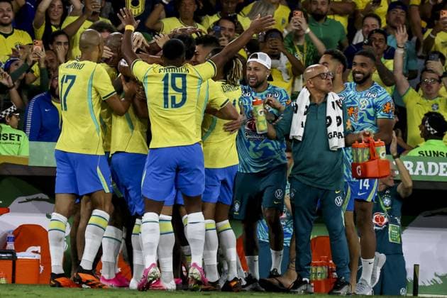 RECORD DATE NOT STATED match between the national teams of Brazil and Panama at the Maracana stadium in Rio de Janeiro. Rio de Janeiro (RJ), 05 31 2026 - Football Brazilian national team, Nationalteam Panama Friendly RJ Rayan of the Brazilian national team scores and celebrates his goal in a match between the national teams of Brazil and Panama during an International Friendly, Länderspiel, Nationalmannschaft played at the Maracana stadium, in the northern zone of Rio de Janeiro, this Sunday (31).(Foto: Leco Viana Thenews2 imago images) SPO  Copyright: xLecoxVianax