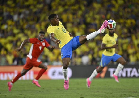 RIO DE JANEIRO, BRAZIL - MAY 31: Endrick of Brazil controls the ball during the International Friendly, Länderspiel, Nationalmannschaft match between Brazil and Panama at Maracana Stadium on May 31, 2026 in Rio de Janeiro, Brazil (Photo by Andre Ricardo Sports Press Photo SPP)  Copyright: xSportsxPressxPhotox Sportspressphoto_SPR158584