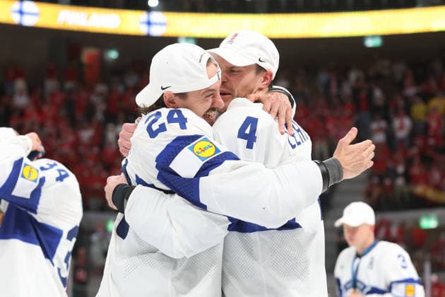 31.05.2026 Swiss Life Arena Zuerich , SCHWEIZ, Herren Eishockey IIHF World Championship, WM, Weltmeisterschaft Zurich 2026 Final SUI - FIN Hannes Bjoerninen - Mikko Lehtonen (FIN)